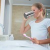 Veemoon Lightweight Stainless Steel Toothbrush Cup, Silver Metal Water Cup