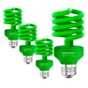 SLEEKLIGHTING 23 Watt T2 Green Light Spiral CFL Light Bulb,-