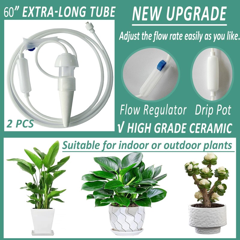 Plant Watering Stakes, Self Watering Planter Insert with Valve Switch