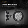 Partsam 2Pcs 2.5 Inch Round Amber 13 LED Side Marker
