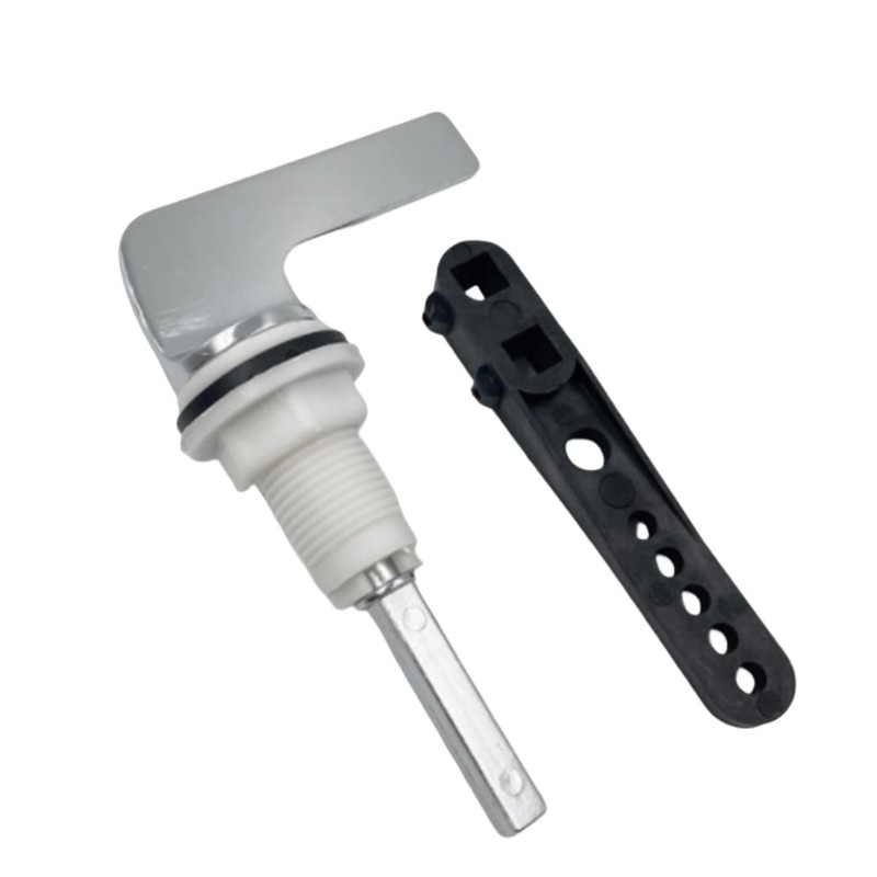 Hanforede 1 Pack Chrome Plated Replacement Toilet Tank Handle, Universal