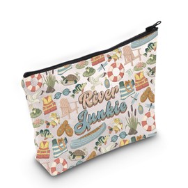 MNIGIU River Junkie Cosmetic Bag River Lover Gift River Life Gift Adventure Camping Gift Summer Vacation Gift (River Bag)