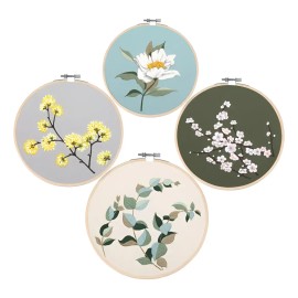 ¡ Kit De Arranque De Bordado Mano Floral De Puntada No.11 !