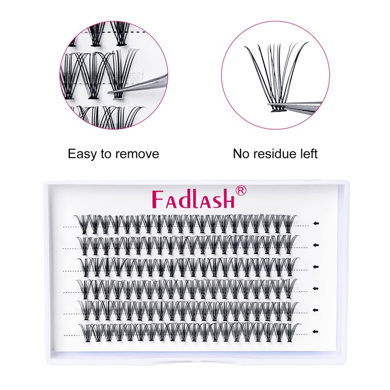 Cluster Lashes 20D DIY Eyelash Extension C D Curl Individual