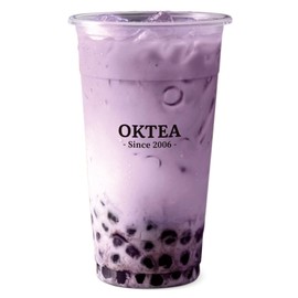OKTEA Taro Rich Bubble Pearl Milk Tea Kit - Non-Dairy Creamer Edition - Taro Flavor, Real Sugar, Preservative-Free Tapioca Balls, Includes Paper Straws - 3 Servings