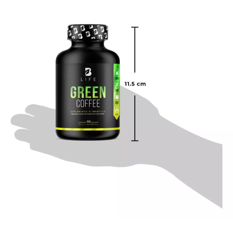 B Life Café Verde 100% Puro 90 Cápsulas. Green Coffee,
