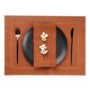D'Moksha Homes Linen Placemats Set of 6-100% Pure Linen Rust