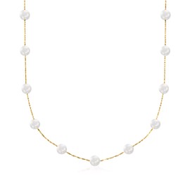 Ross-Simons 6-6.5mm Cultured Pearl Station Necklace