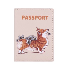 ANKOMINA Creative PU Leather Travel Passport Cover Case Cute Dinosaur World Map Passport Card Holder Wallet Bag Travel Accessory for Women Men Kids