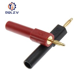 금도금 2MM 소형 남성 바나나 플러그 - 4MM 여성 잭 커넥터 어댑터 [01 하늘색] Gold-Plated 2MM Small Male Banana Plug - 4MM Female Jack Connector Adapter [01 Sky Blue]