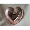Victoria's Secret Pink Heart Metallic Dog Ceramic Trinket Jewelry Dish