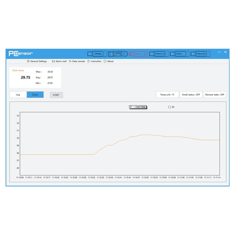 USB Computer Temperature Sensor, PC Thermometer, Temperature Measurement, Real Time