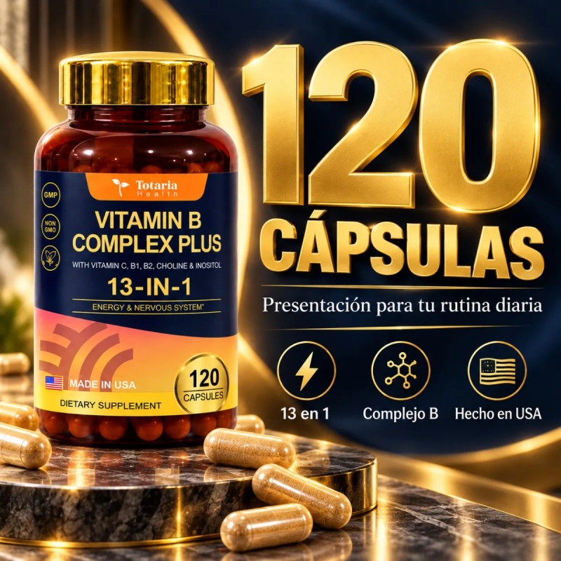 Vitaminas B1 B2 B3 B5 B6 B7 B9 B12 Complex
