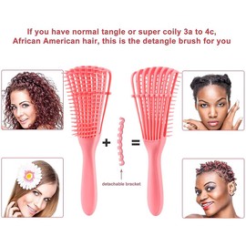 Hair Comb Detangling Brush for Natural Hair Adjustable Detangler Brush for Afro America Wavy Curly Hair Detangle Easily Wet Dry Long Hair for Beautiful Shiny Curls YAOJIU