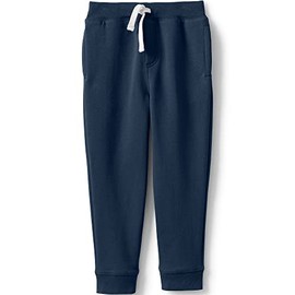 Lands' End Uniform Coed Kids Jogger Sweatpants Classic Navy Kids X-Small