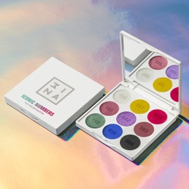 3INA MAKEUP - The Color Palette - Iconic Numbers - Multicolored Eyeshadow Palette with Buildable Longwearing Shades - Multicolour Eyeshadows with Satin Matte & Shimmer Finishes - Vegan - Cruelty Free