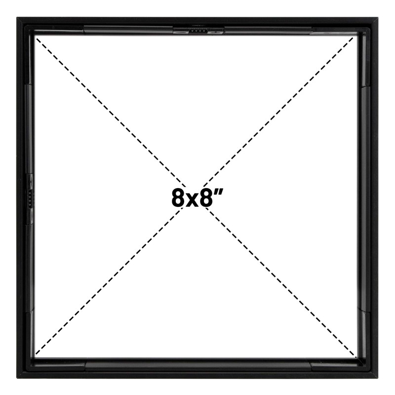 Frametory, 8x8 Floating Picture Frame - Metal Photo Frame -