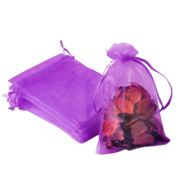 YHJZ YHJZ 100PCS Organza Bags, 4x6 inches Mesh Bag Drawstring,