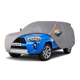 AnITAnT ANITANT Custom Fit Toyota 4Runner Car Cover for 4Runner 2002-2025 Gray Outdoor Waterproof Car Cover All Weather with Door Zipper Cotton Lining Scratch Resistant Rain Sun UV Dust Snow Protection