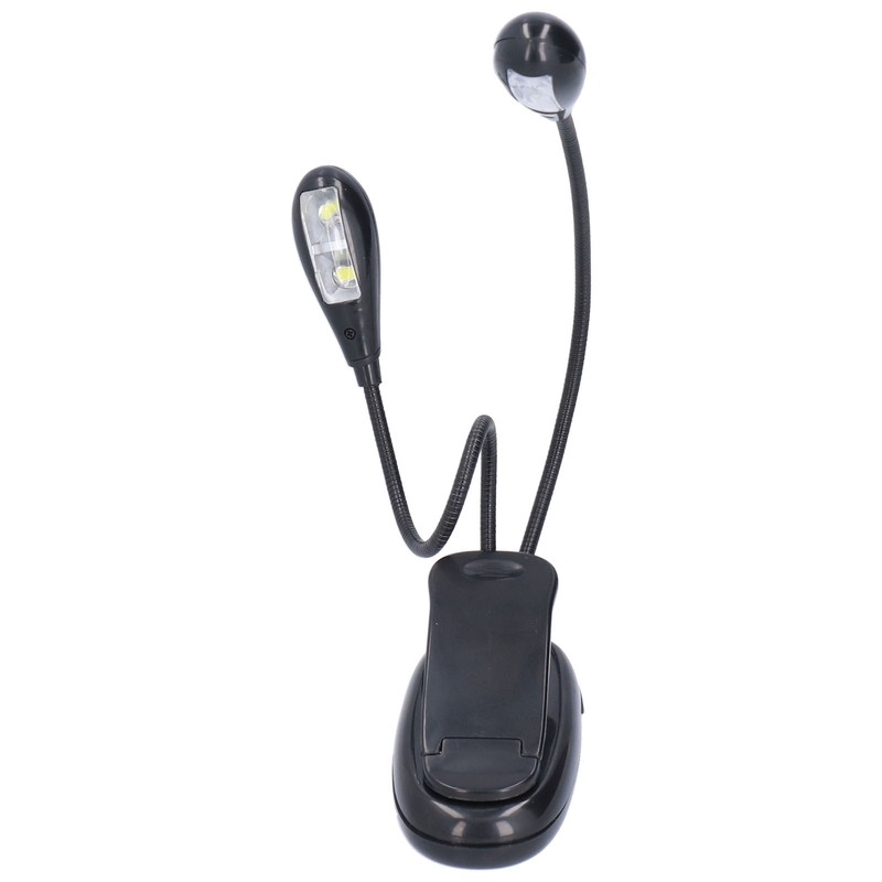 LED Book Light Eye Protecting 360° Rotatable White Light Double