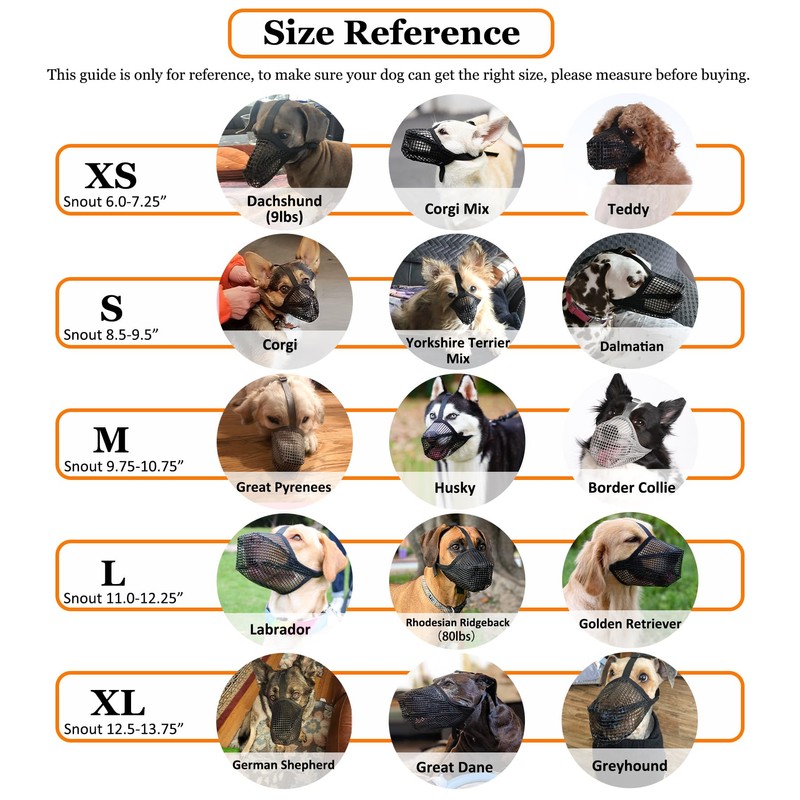 Crazy Felix Dog Muzzle, Soft Mesh Muzzle for Small Medium