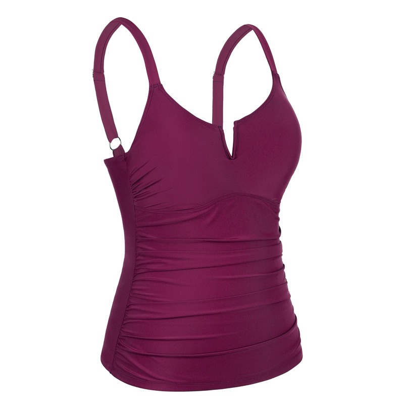 Firpearl Women Underwire Tankini Top Only V Wire Modest Swimsuits