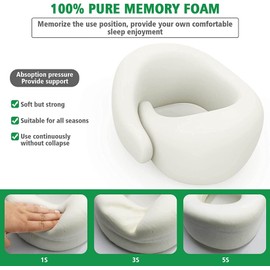 Chin Supporting Travel Pillow- Keeps The Head from Falling Forward - Comfortably Supports The Head, Neck and Chin in Any Sitting Position, Portable U Pillows for Cars, Airplane, Office. Adult Size