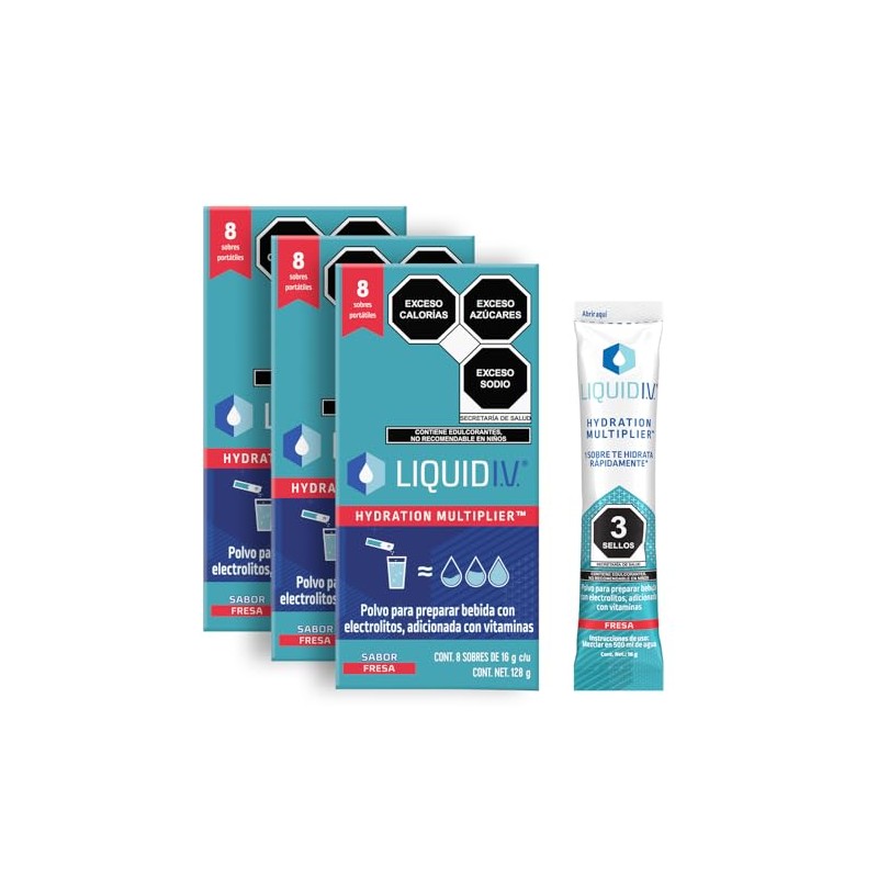 LIQUID I.V. Electrolitos y Vitaminas en Polvo para preparar Bebida