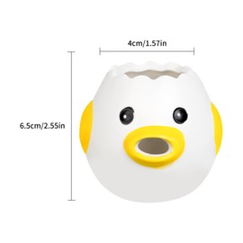 Egg Separator Chicken, Ceramic Egg Separator, Creative Egg Yolk Separator Made of Ceramic, Ideal for Kitchen, Baking and Camping, Perfect Kitchen Gadgets for Every Home, Yellow