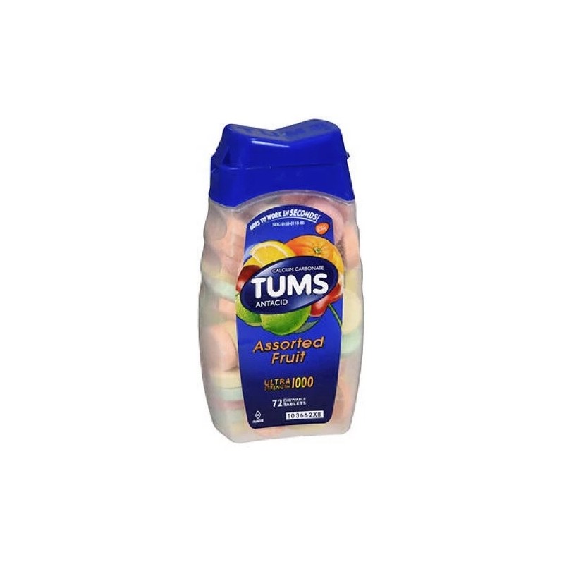 Tums Ultra 1000 Assorted Fruit 72 tabs By Tums