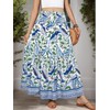 YHYJMY Womens Maxi Skirts Elastic High Waisted Floral Skirt A