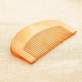 2 Pcs Brown Peach Wood Wooden Comb Anti-Static Comb Close Tooth Comb Styling Tools and Appliances