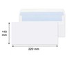 JKG® 50 x DL White ENVELOPES - Small Self Seal