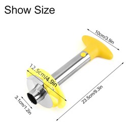Pineapple Cutter, Stainless Steel Pineapple Cutter, Stainless Steel Pineapple Corer, Corer and Cutter for Pineapple, Reusable, Non-Slip Handle, for Pineapple, Fruit, Homes, Restaurants