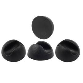 Suiwotin 4pcs Hairpin Leg Protector Feet, Fits for 3/8-1/2 Inch Hairpin Coffee Table Legs Feet, Black Rubber Chair Leg Caps, Furniture Pads Floor Protector