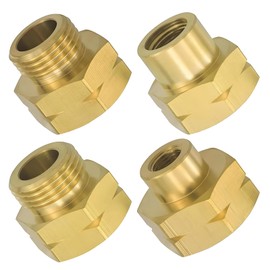 VZU 4 Piece Gas Bottle Adapter Set Europe, Euro Filling Set, Gas Bottle Adapter for Filling German Gas Cylinders Abroad, Brass Gas Bottle Adapter, Numbered D1-D4