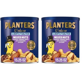 Planter's Planters Mixed Nuts, Lightly Salted Deluxe Mixed Nuts, 15.25 Ounce, 2 Pack