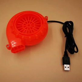 DC 6V Electric Blower, Mini Fan Blower, Powered Fan Portable for Mascot Head Inflatable Costume Cosplay Fancy Dress,Orange
