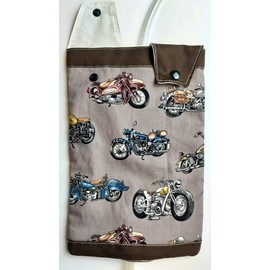 Catheter Leg Bag Holder. Drainage Bag Cover. Nutex.100% Cotton. Motorcycle Pattern.