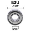 Whiteside B3U Ball Bearing: .490 Inch Outside Diameter, 3/16 Inch