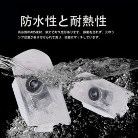 Yaoperfor 86 Car Door Lamp, LED Logo Projection, Courtesy Light, Door Welcome Light, Courtesy Lamp, Zn6, Curtain with Angle Adjustment, Set of 2 for 86 zn6