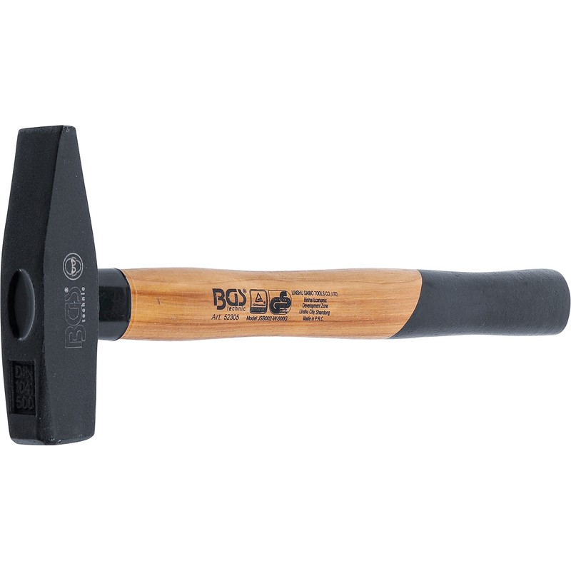 BGS 52305 Engineer's Hammer, 500 g, DIN 1041, Hickory Handle