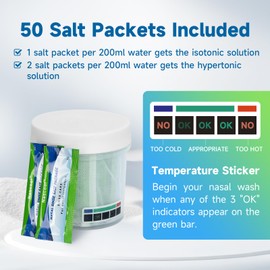 Nascool Nasal Irrigation System 50 Salt Packets Included, Nasal Irrigator for Sinus Relief & Nasal Care, Sinus Rinse Machine & Nose Cleaner