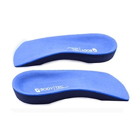 3/4 Orthotic Insole Support Weak and Fallen Arches Helps many Medical Problems (3-4.5) Blue