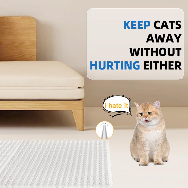 12 Pack Scat Mat for Cats with Spikes, Cat Repellent