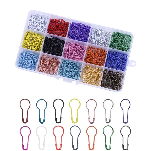 750 Pieces Bulb Pins, BetterJonny Metal Calabash Safety Pins Pear