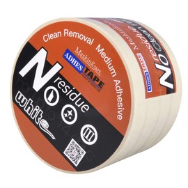 ADHES White Masking Tape, Painter's Tape, 80°C High Temperature Resistance, Automotive Post-Processing (19 mm x 50 m (4 Roll))
