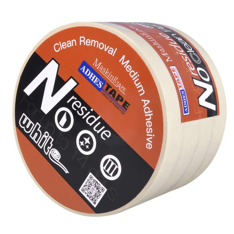 ADHES White Masking Tape, Painter's Tape, 80°C High Temperature Resistance,