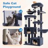 Hey-brother Cat Tree Tower with Tiered Padded Platforms, Condos, MPJ084G