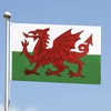 AIMALL Large Wales Welsh Flag with Brass Grommets Heavy Duty